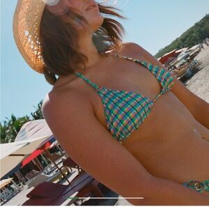 Aerie Colorful Plaid Bikini Set